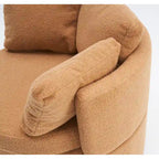 Fauteuil pivotant de rangement en tissu avec coussin de dossier — Vert / Kaki / Rose, 1 place