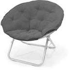 Fauteuil rond pliant 1 place en microdaim violet/noir/rose