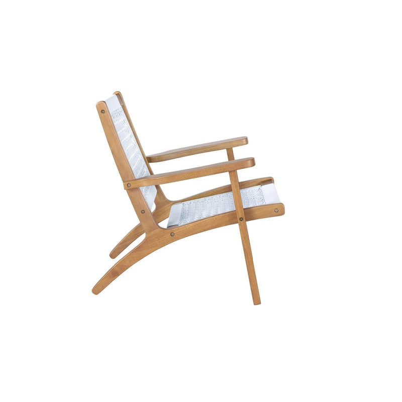 Fauteuil d'appoint tissé en corde hexagonale gris et marron, 1 place