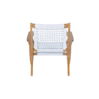 Fauteuil d'appoint tissé en corde hexagonale gris et marron, 1 place