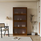 Meuble de rangement à porte vitrée (blanc/marron) — Polyvalent, Usage unique