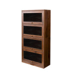 Meuble de rangement à porte vitrée (blanc/marron) — Polyvalent, Usage unique