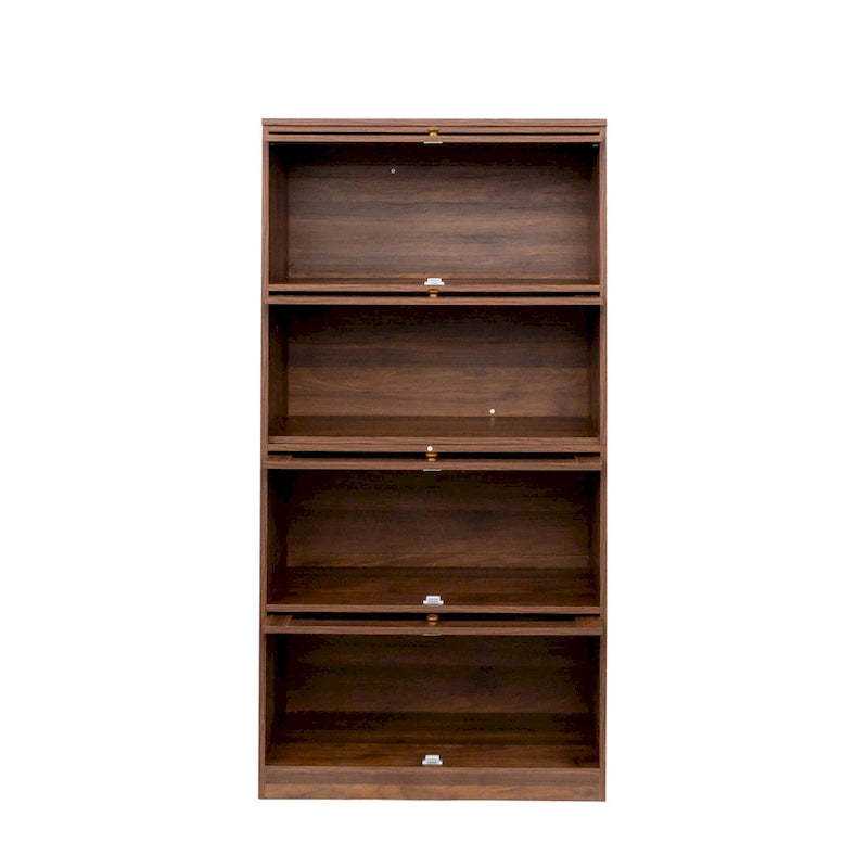 Meuble de rangement à porte vitrée (blanc/marron) — Polyvalent, Usage unique