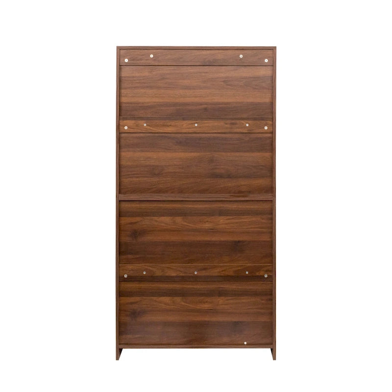 Meuble de rangement à porte vitrée (blanc/marron) — Polyvalent, Usage unique