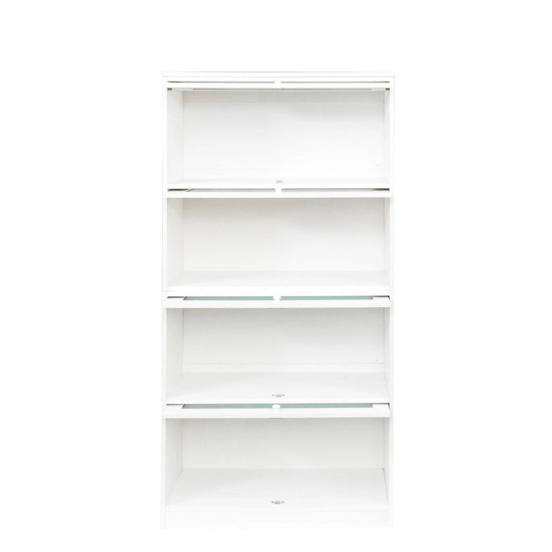 Meuble de rangement à porte vitrée (blanc/marron) — Polyvalent, Usage unique