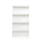 Meuble de rangement à porte vitrée (blanc/marron) — Polyvalent, Usage unique