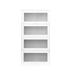 Meuble de rangement à porte vitrée (blanc/marron) — Polyvalent, Usage unique