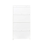 Meuble de rangement à porte vitrée (blanc/marron) — Polyvalent, Usage unique