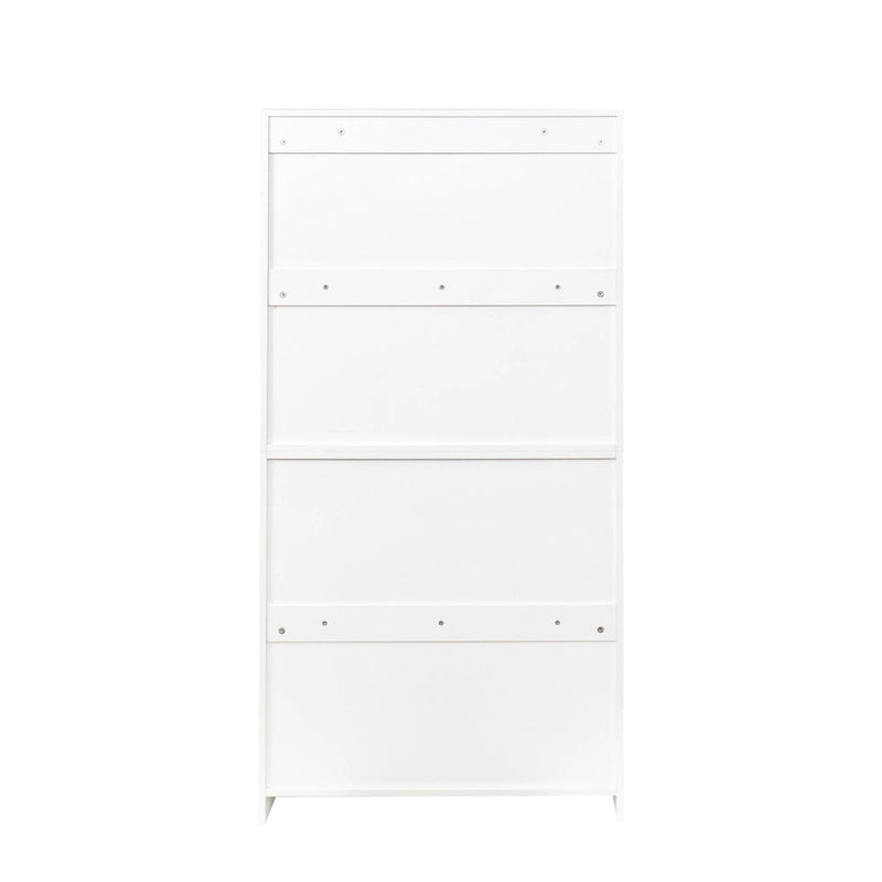 Meuble de rangement à porte vitrée (blanc/marron) — Polyvalent, Usage unique