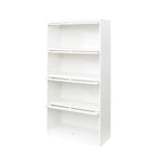 Meuble de rangement à porte vitrée (blanc/marron) — Polyvalent, Usage unique