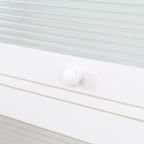 Meuble de rangement à porte vitrée (blanc/marron) — Polyvalent, Usage unique