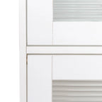 Meuble de rangement à porte vitrée (blanc/marron) — Polyvalent, Usage unique