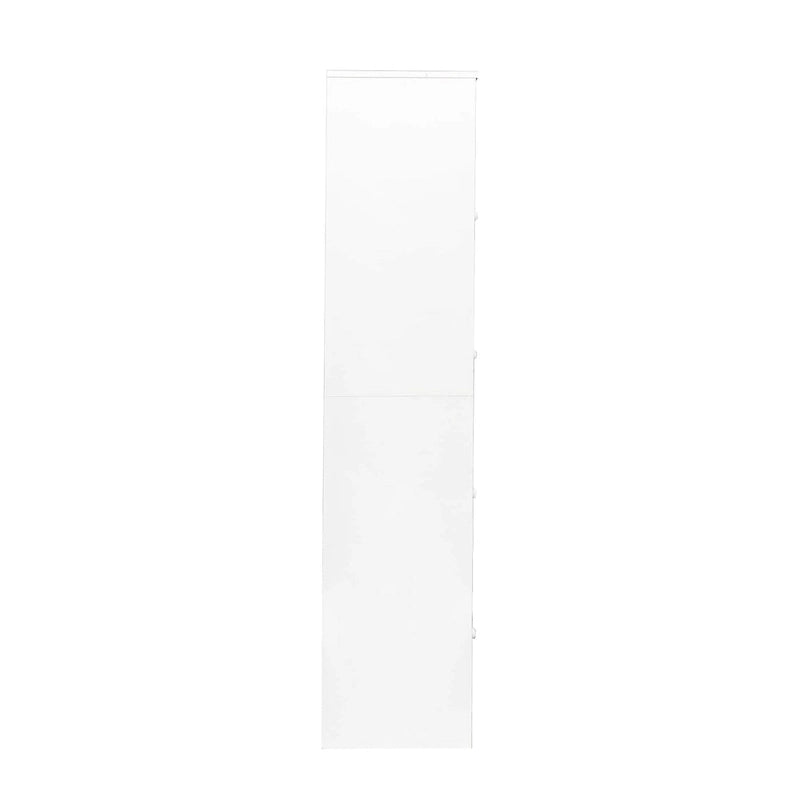 Meuble de rangement à porte vitrée (blanc/marron) — Polyvalent, Usage unique