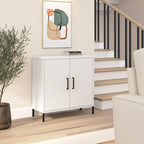 Meuble bas de rangement blanc avec portes, 1 personne