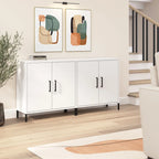Meuble bas de rangement blanc avec portes, 1 personne