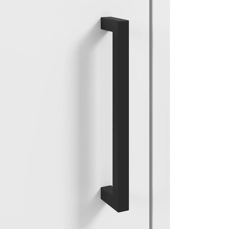 Meuble bas de rangement blanc avec portes, 1 personne