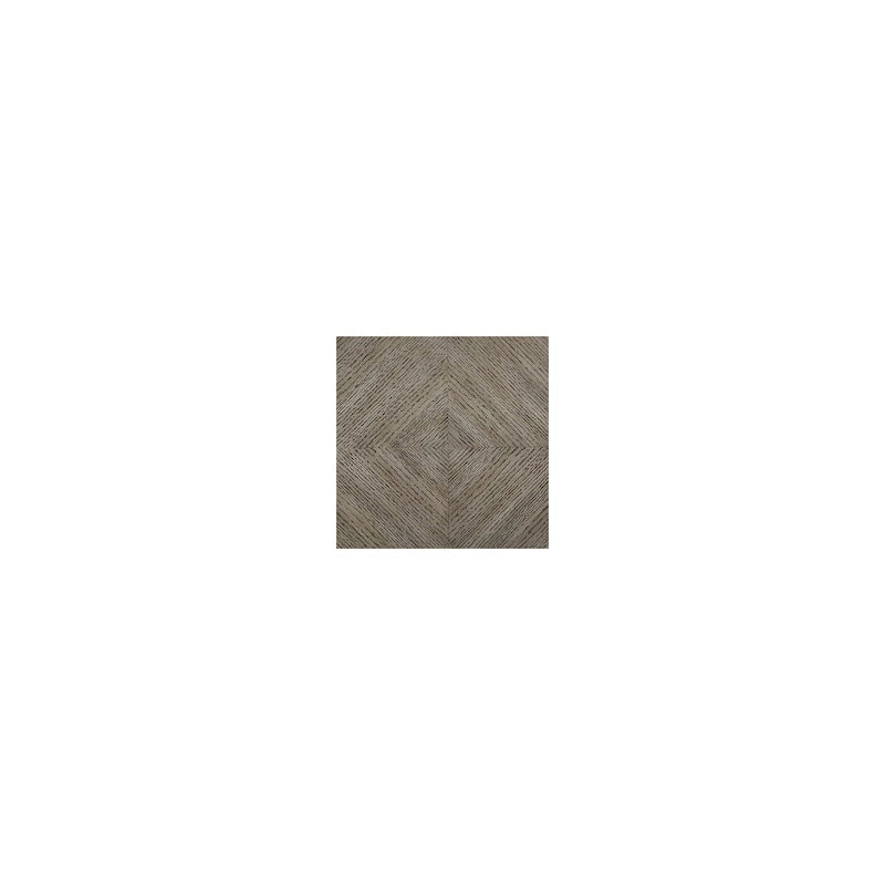Table d'appoint à placage marron grisâtre/blanc – Simple