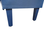 Buffet 2 portes 3 tiroirs bleu marine avec détails sculptés