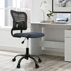 Fauteuil de bureau en maille sans accoudoirs, blanc/noir, hauteur réglable, une place