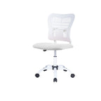 Fauteuil de bureau en maille sans accoudoirs, blanc/noir, hauteur réglable, une place