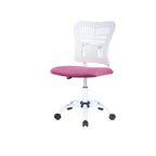 Fauteuil de bureau en maille sans accoudoirs, blanc/noir, hauteur réglable, une place