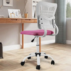Fauteuil de bureau en maille sans accoudoirs, blanc/noir, hauteur réglable, une place