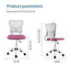 Fauteuil de bureau en maille sans accoudoirs, blanc/noir, hauteur réglable, une place