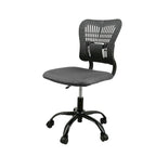 Fauteuil de bureau en maille sans accoudoirs, blanc/noir, hauteur réglable, une place