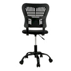 Fauteuil de bureau en maille sans accoudoirs, blanc/noir, hauteur réglable, une place