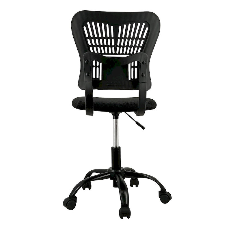 Fauteuil de bureau en maille sans accoudoirs, blanc/noir, hauteur réglable, une place