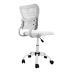 Fauteuil de bureau en maille sans accoudoirs, blanc/noir, hauteur réglable, une place