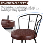 Chaise de salle à manger en cuir vert/marron/beige/noir/gris avec pieds en métal — Lot de 2