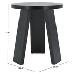 Table d'appoint en bois plaqué Chêne Naturel / Noir / Chêne Rustique / Chêne Blanc Lavé, Simple