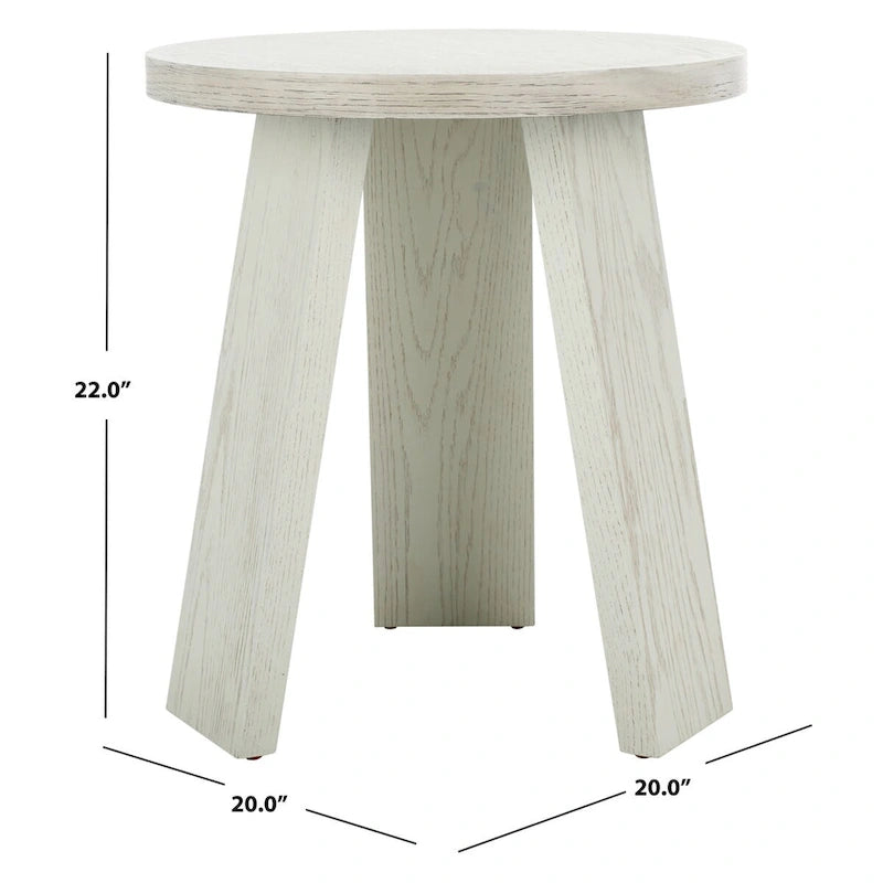 Table d'appoint en bois plaqué Chêne Naturel / Noir / Chêne Rustique / Chêne Blanc Lavé, Simple