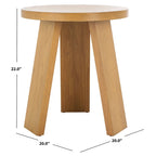Table d'appoint en bois plaqué Chêne Naturel / Noir / Chêne Rustique / Chêne Blanc Lavé, Simple