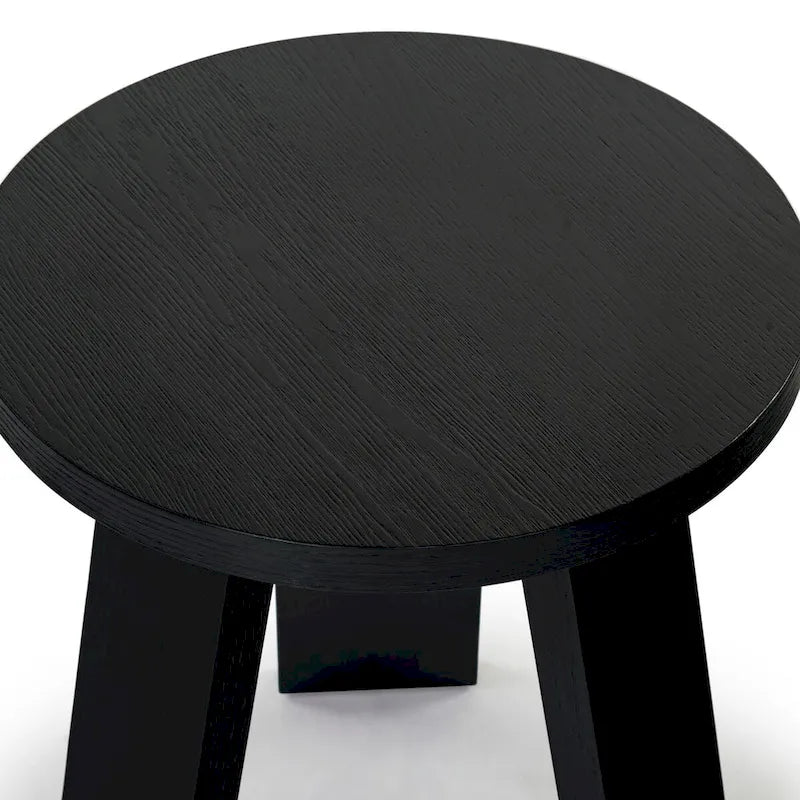 Table d'appoint en bois plaqué Chêne Naturel / Noir / Chêne Rustique / Chêne Blanc Lavé, Simple