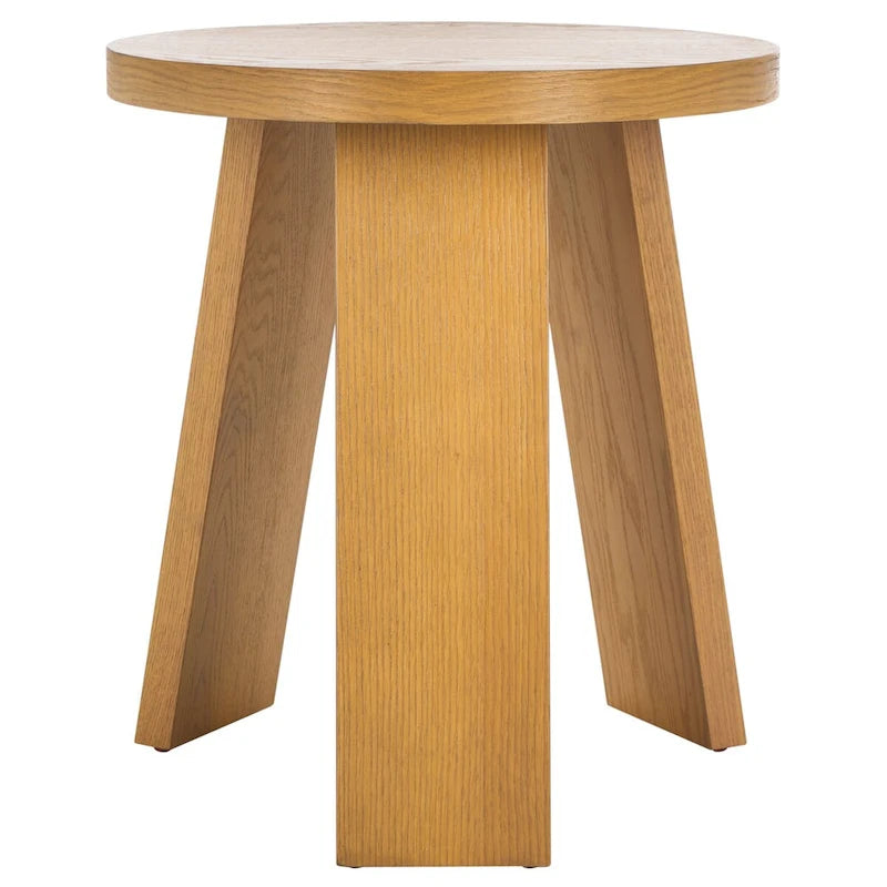 Table d'appoint en bois plaqué Chêne Naturel / Noir / Chêne Rustique / Chêne Blanc Lavé, Simple