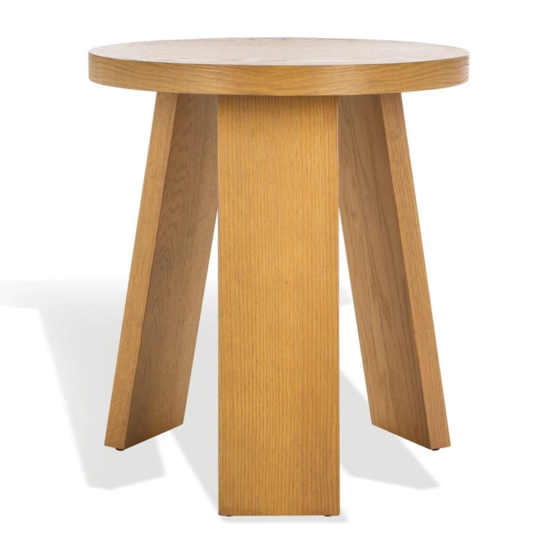 Table d'appoint en bois plaqué Chêne Naturel / Noir / Chêne Rustique / Chêne Blanc Lavé, Simple