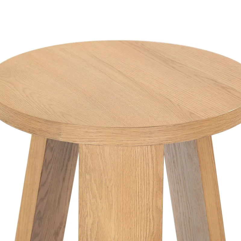 Table d'appoint en bois plaqué Chêne Naturel / Noir / Chêne Rustique / Chêne Blanc Lavé, Simple