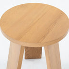 Table d'appoint en bois plaqué Chêne Naturel / Noir / Chêne Rustique / Chêne Blanc Lavé, Simple