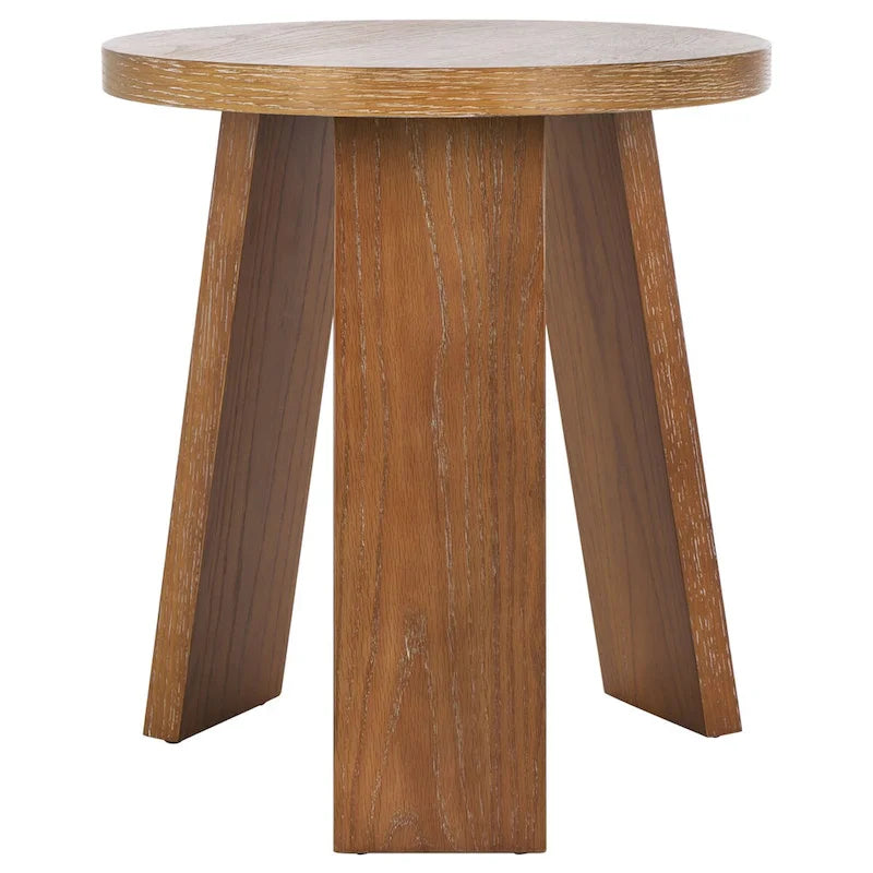 Table d'appoint en bois plaqué Chêne Naturel / Noir / Chêne Rustique / Chêne Blanc Lavé, Simple