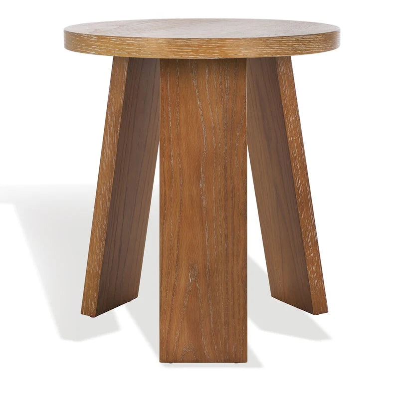 Table d'appoint en bois plaqué Chêne Naturel / Noir / Chêne Rustique / Chêne Blanc Lavé, Simple